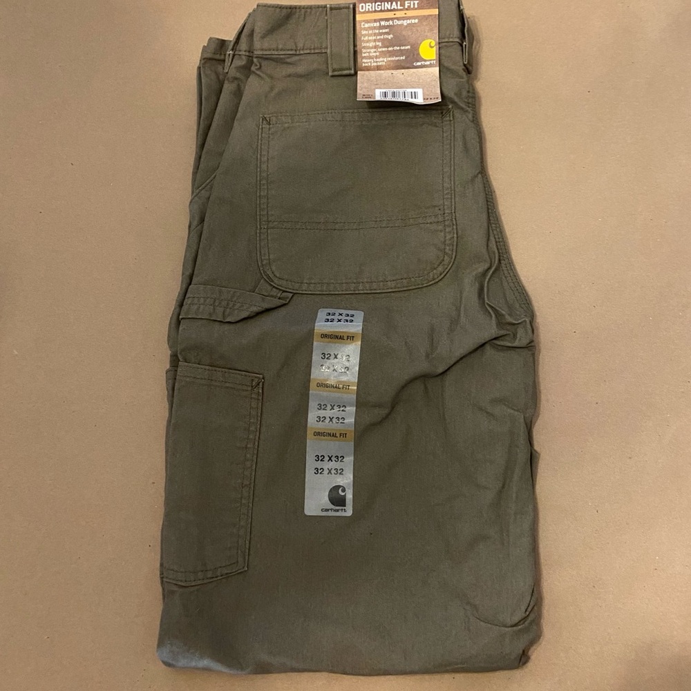 NWT Carhartt Canvas Work Dungaree Pants 32x32